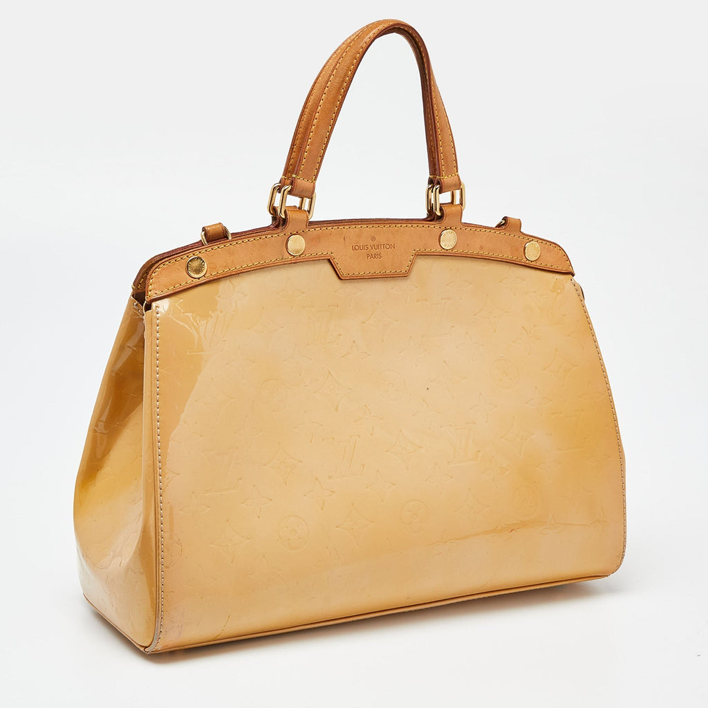 Louis Vuitton Rose Florentine Monogram Vernis Brea Mm Bag