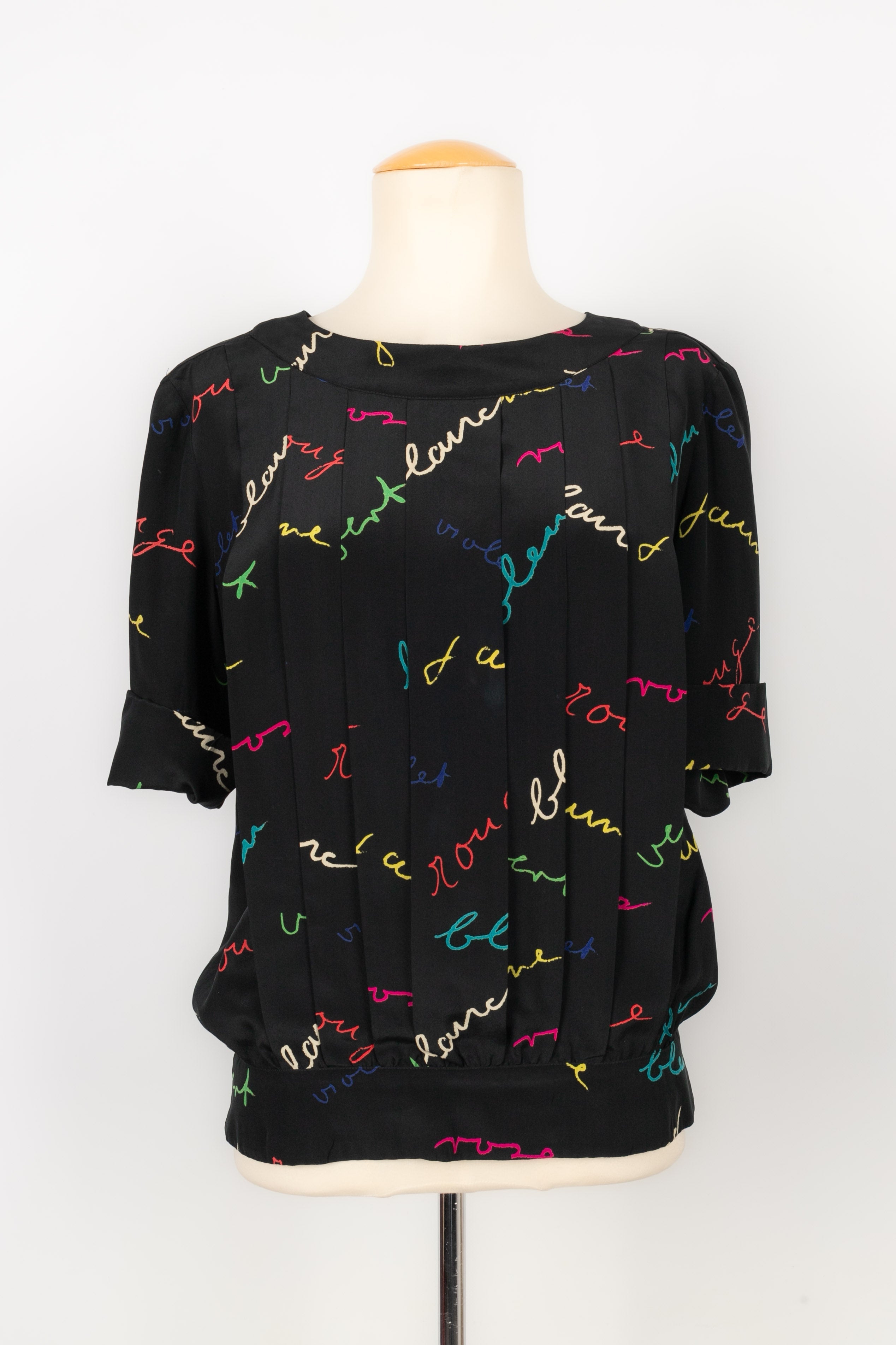 Haut en soie Chanel 1985