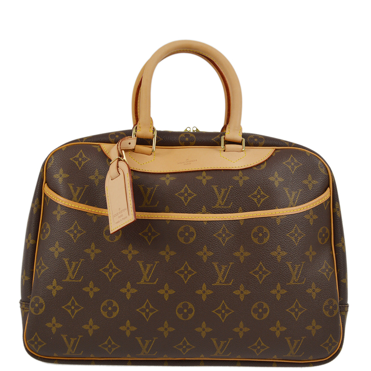 Louis Vuitton 2003 Monogram Deauville Bowling Vanity Handbag M47270
