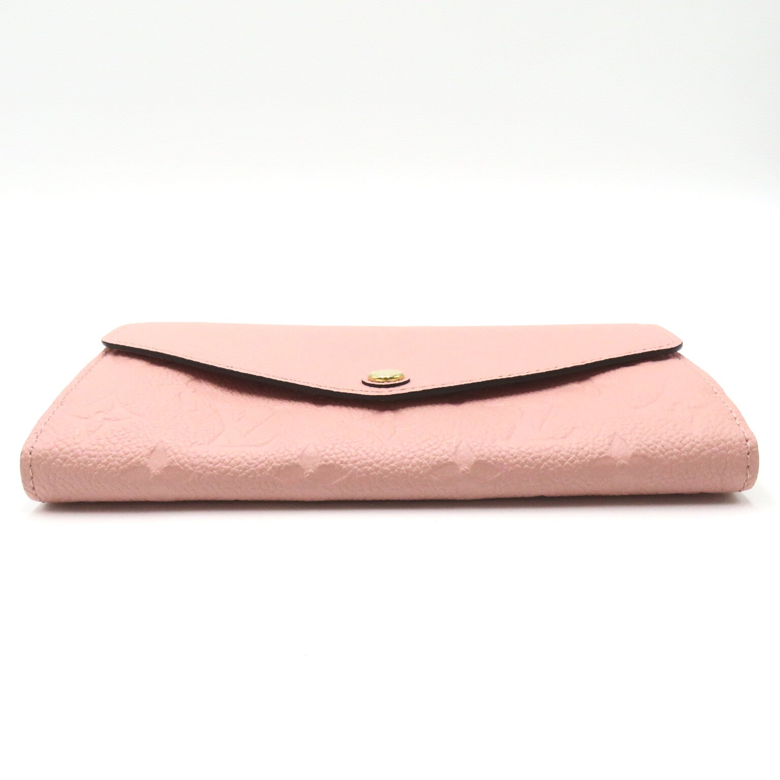 Louis Vuitton Portefolio Sarah Double Fold Wallet Leather Monogram Emplant  Pink M61291