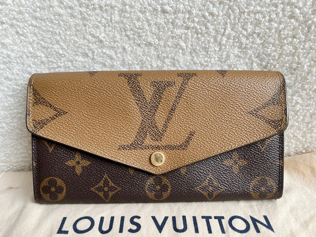 Louis Vuitton Sarah Wallet in reverse Monogram and Brown (RRP £550)