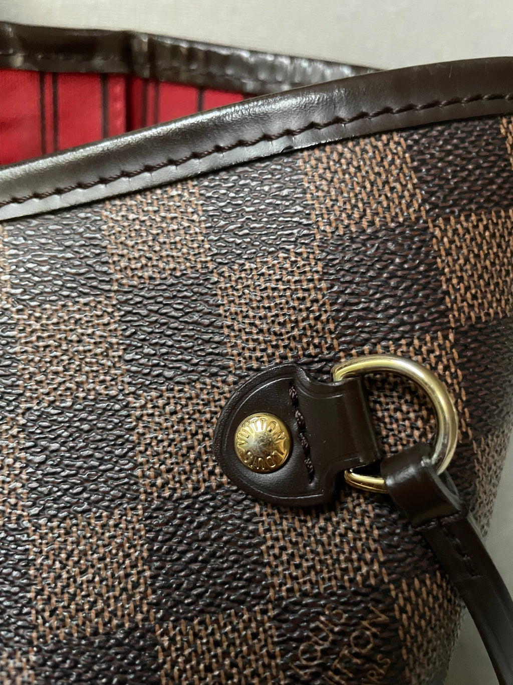 Louis Vuitton Neverfull MM Damier Ebene Cherry Interior (RRP £1,410)
