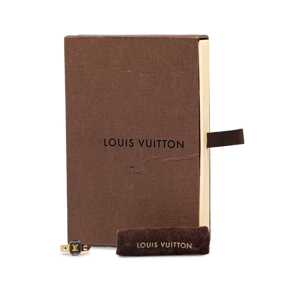 Gold Louis Vuitton Crystal Gamble Cocktail Ring
