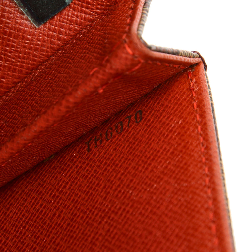 Louis Vuitto Tribeca Long Damier Ebene Canvas Bag