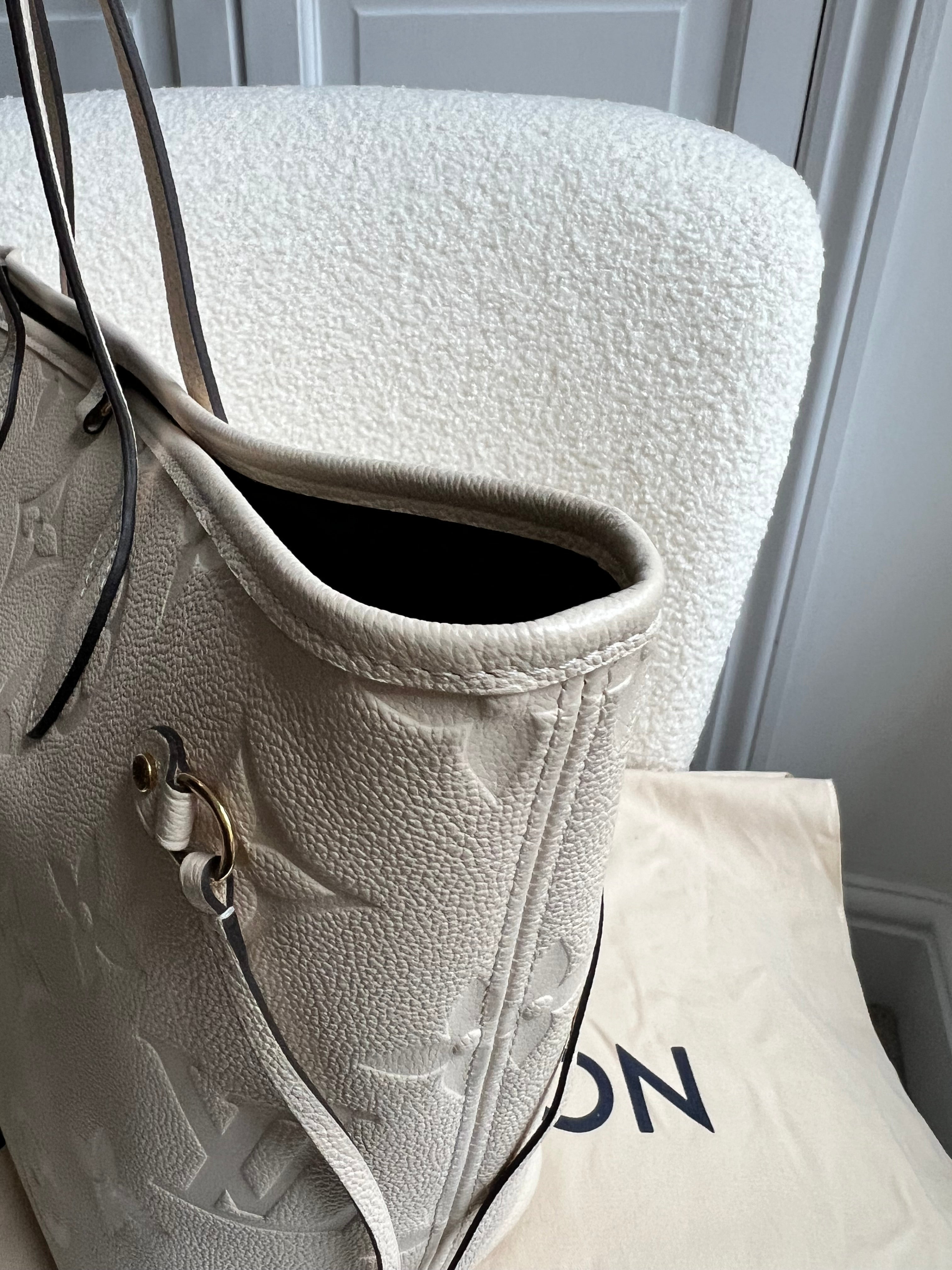 Louis Vuitton Neverfull MM Creme Empreinte (RRP £1,940)