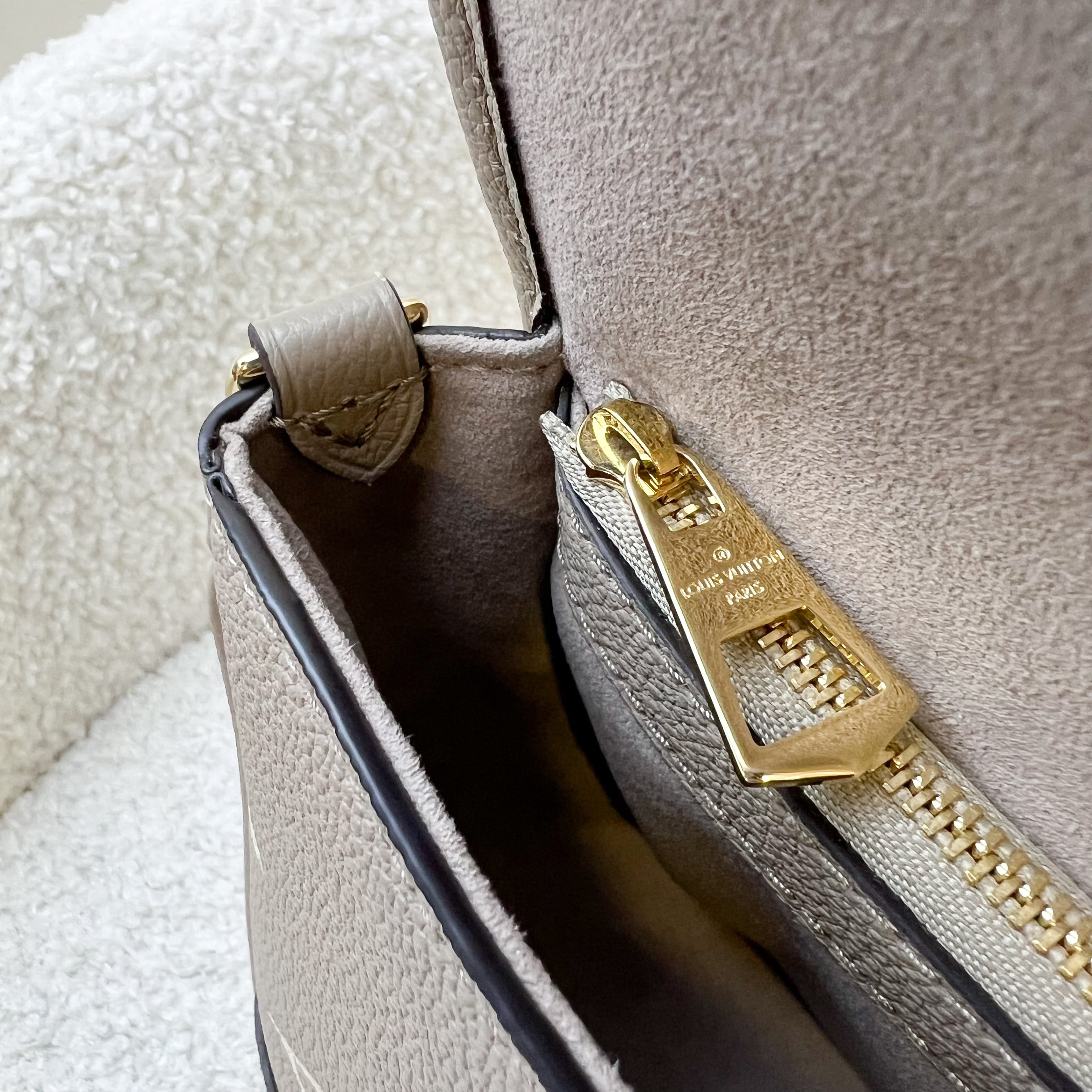 LV Diane PM in Tourterelle (Grey) / Creme Giant Monogram Empreinte Leather and GHW