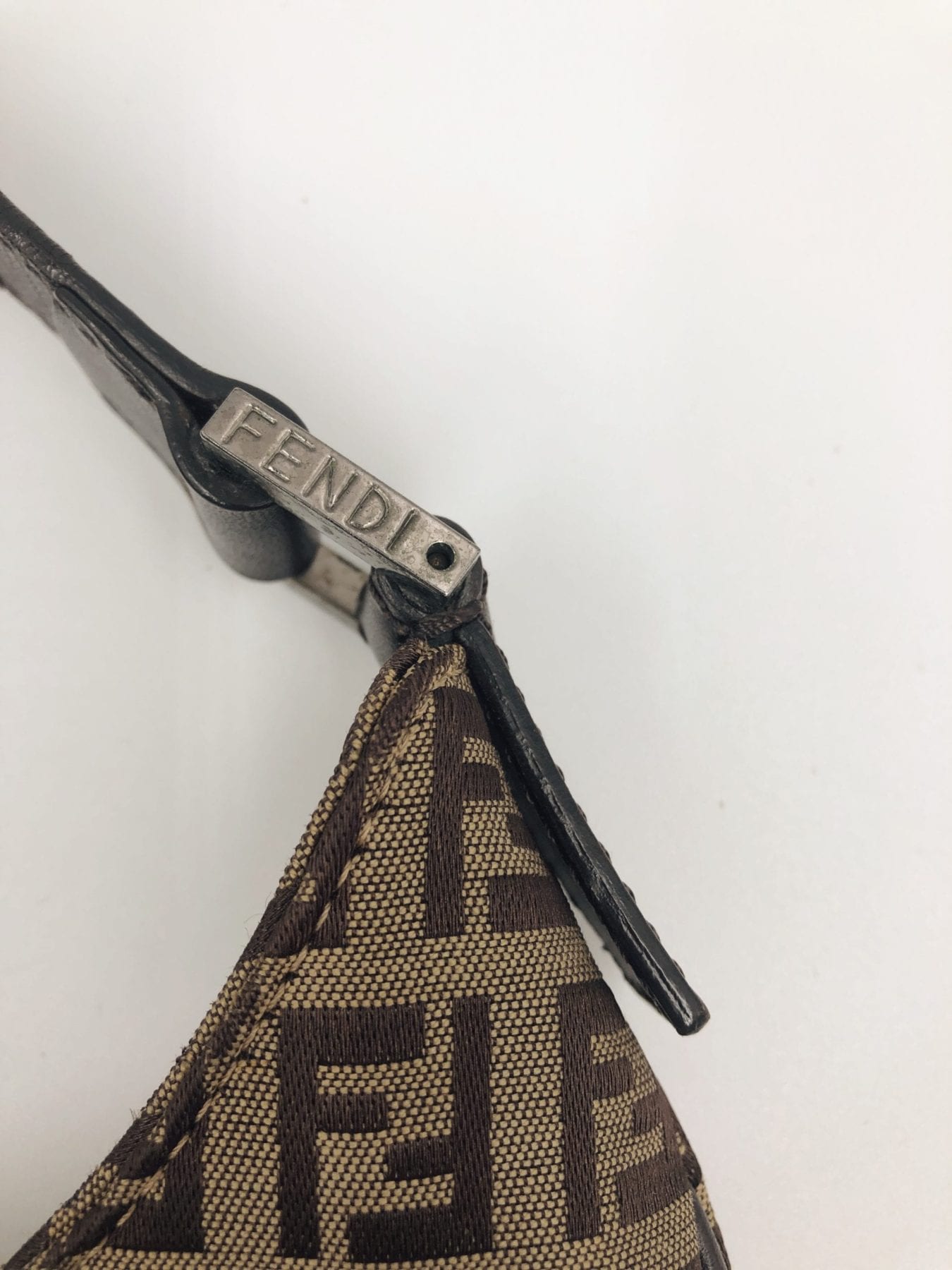Fendi Croissant Hobo Bag in Beige Zucchino Canvas