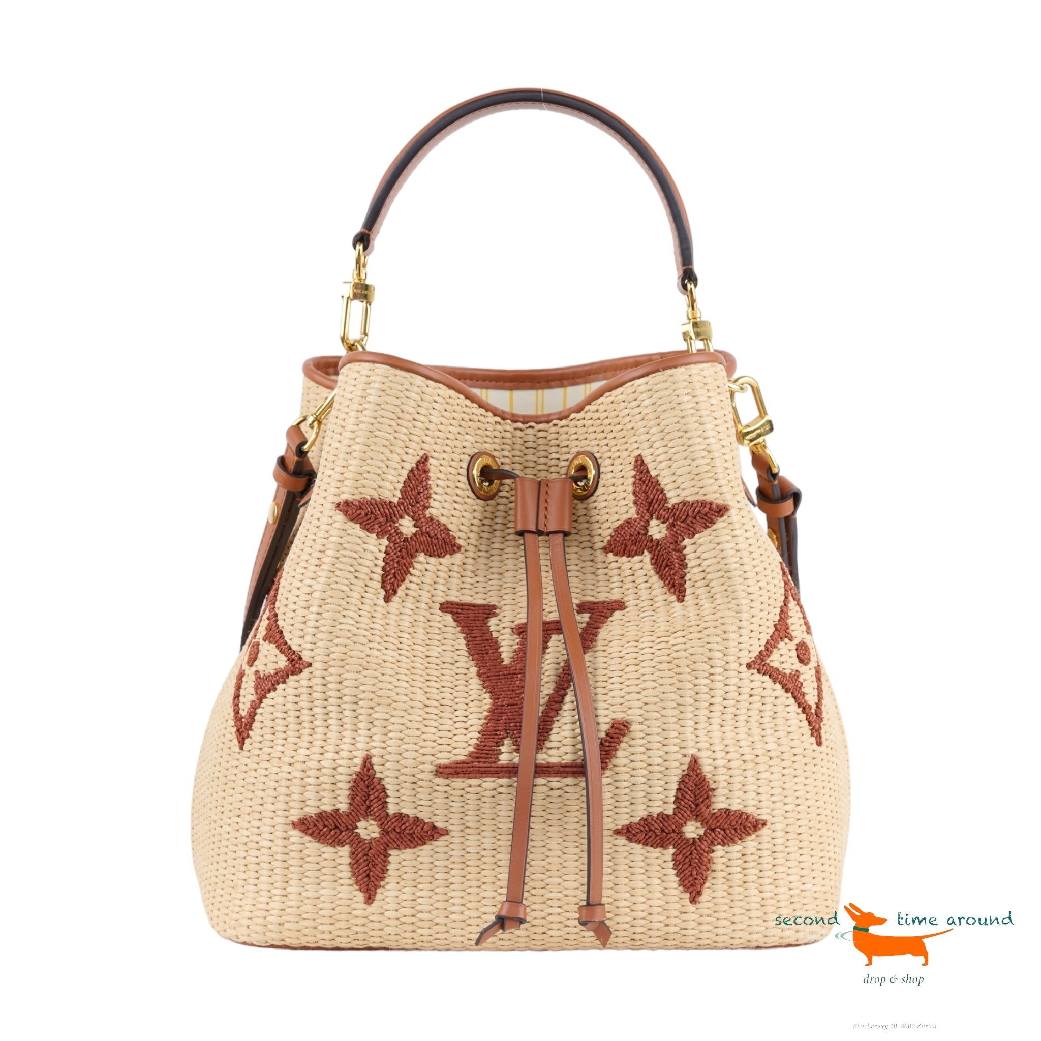 Louis Vuitton Monogram Raffia Neonoe MM Bag