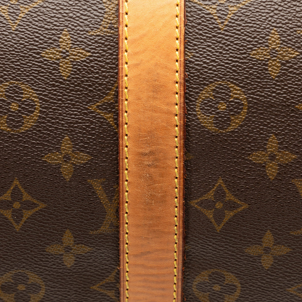 Brown Louis Vuitton Monogram Keepall 55 Travel Bag