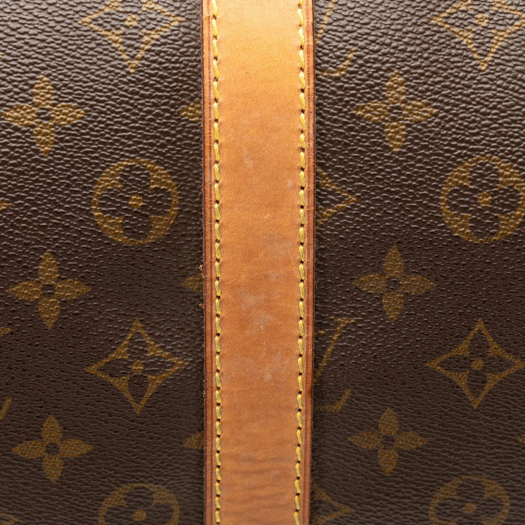 Brown Louis Vuitton Monogram Keepall 55 Travel Bag
