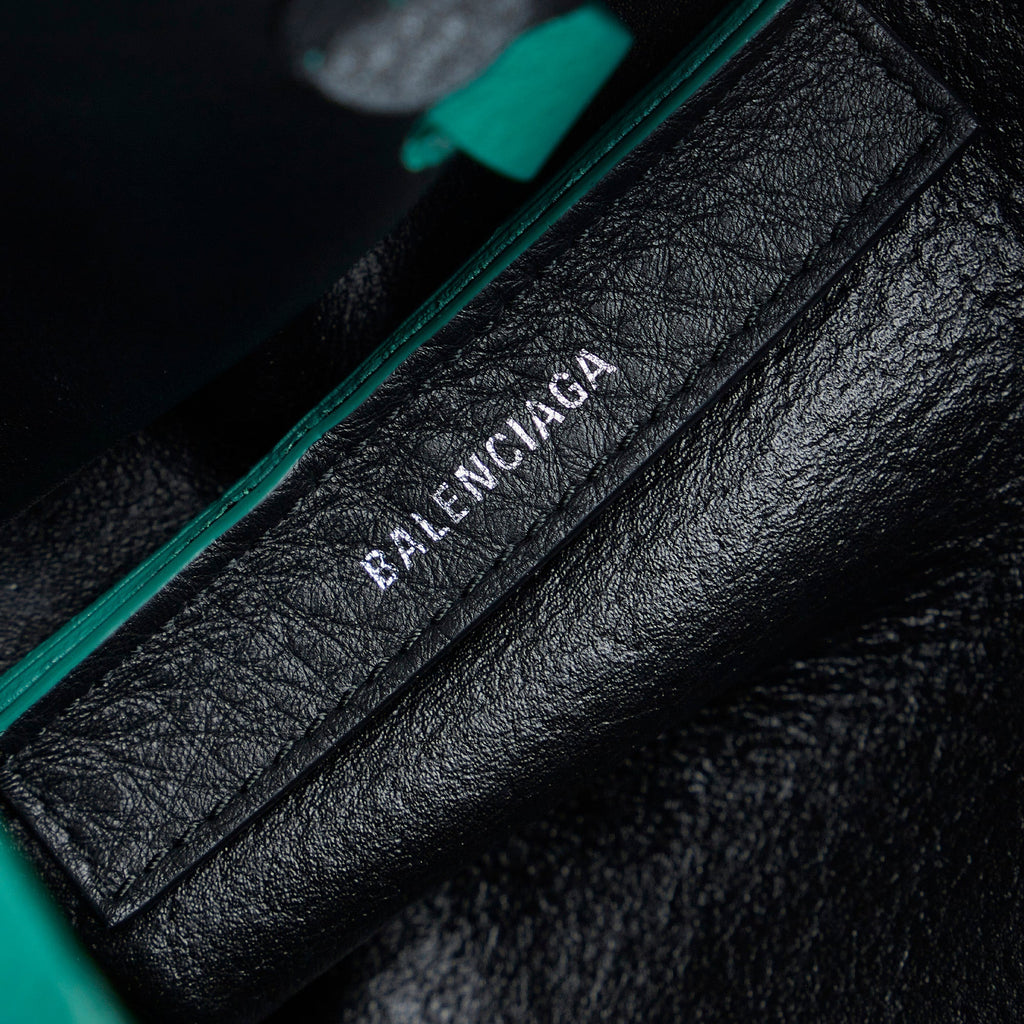 Green Balenciaga XS Everyday Tote Satchel