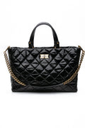CHANEL Black Reissue Glazed Calfskin Leather Shopping Tote Bag