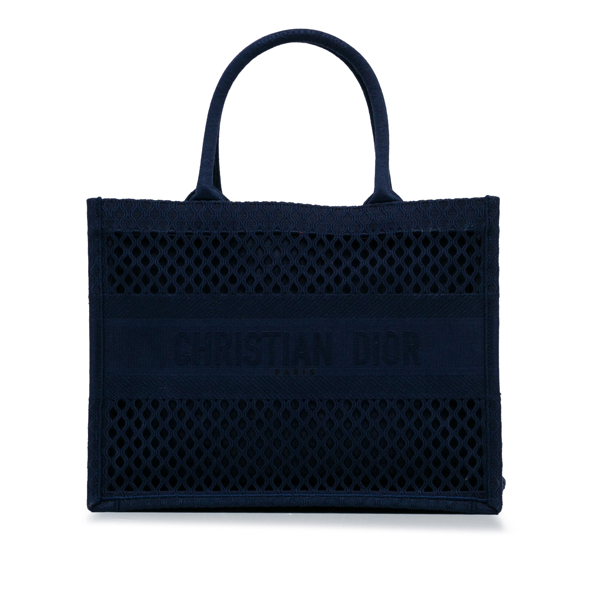 Dior Book Tote Medium Blue Mesh