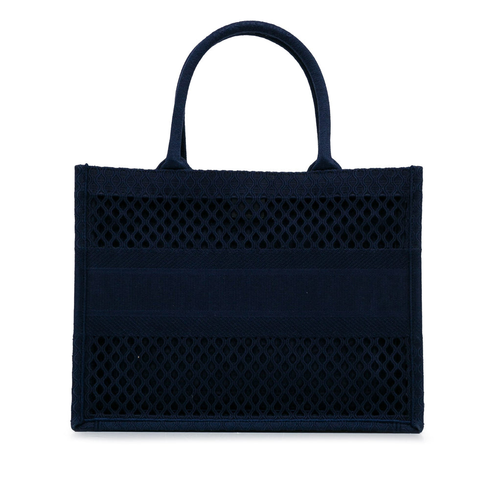 Dior Book Tote Medium Blue Mesh