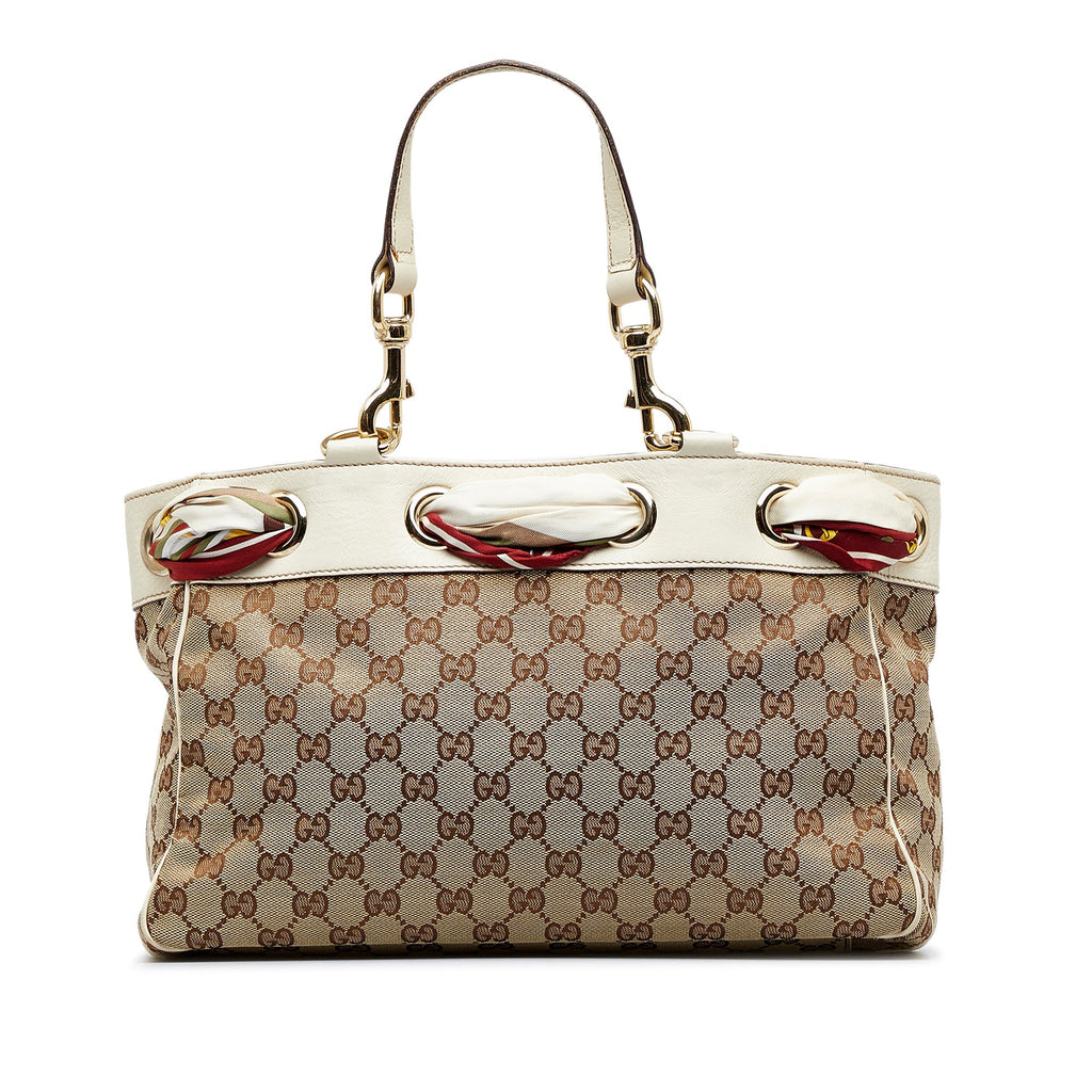 Gucci Positano Tote Bag Brown GG Canvas