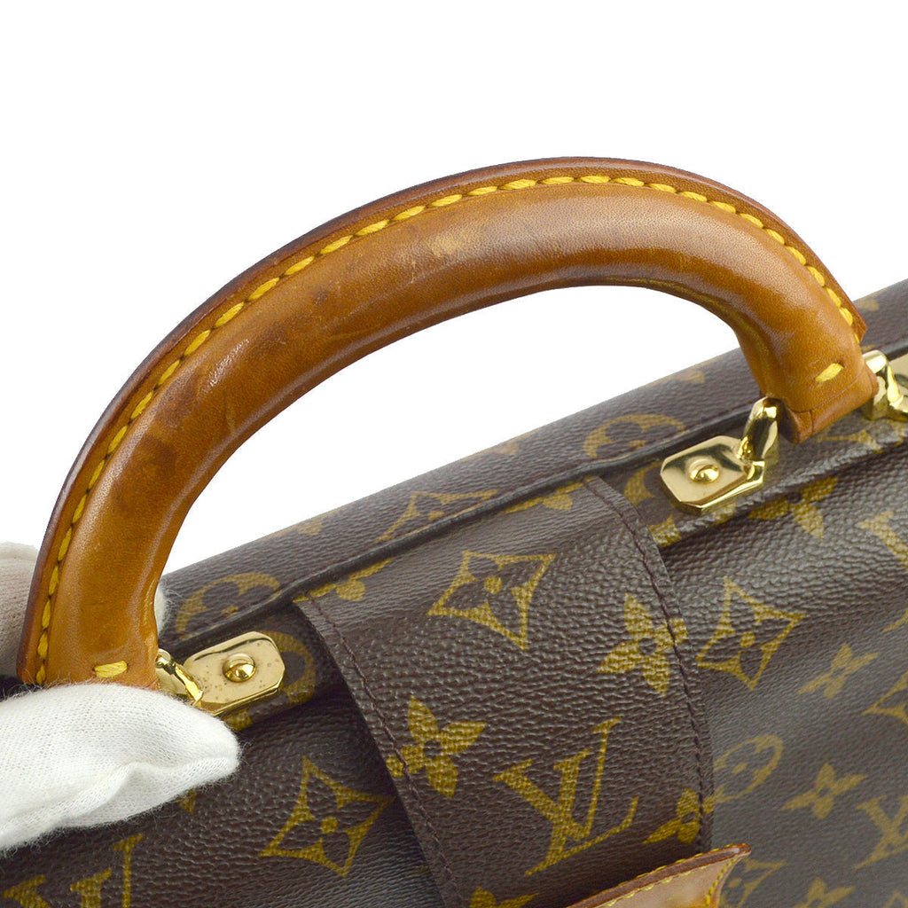 Louis Vuitton 1998 Monogram Serviette Fermoir Business Handbag M53305