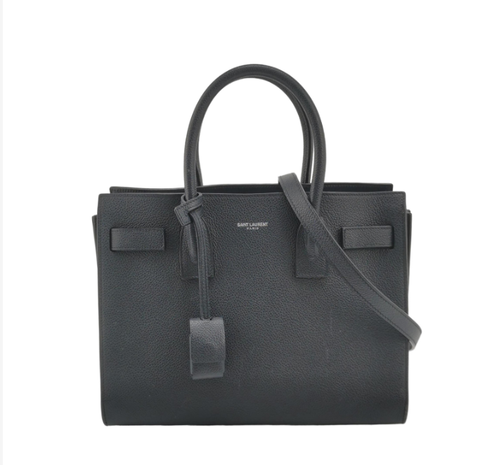 Preloved YSL Saint Laurent Sac de JourBaby 26cm Black 250226781081507