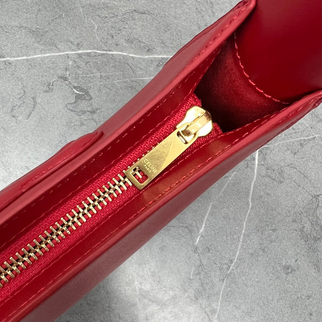 GLAMI Cuir Triomphe Shoulder Bag Red For Women 9.4in/24cm