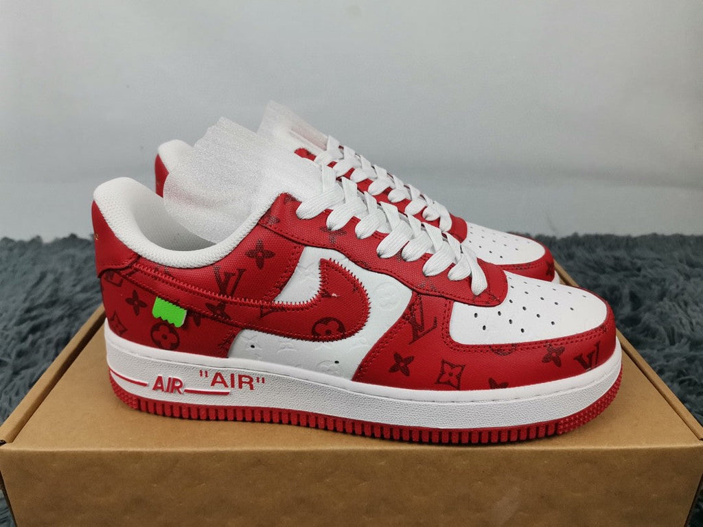 Ã‚Â GLAMI ForGLAMI 1 Low x Louis Vuitton Virgil Abloh ‘White Red’ For Men LD 0242