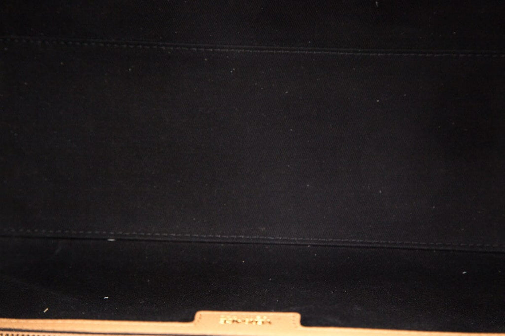 Versace Brown La Medusa Flap Leather Tote