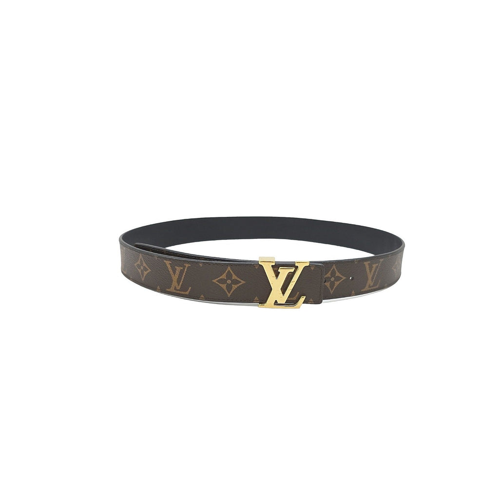 Louis Vuitton LV Initiales Monogram 30mm Reversible Belt Sz 32