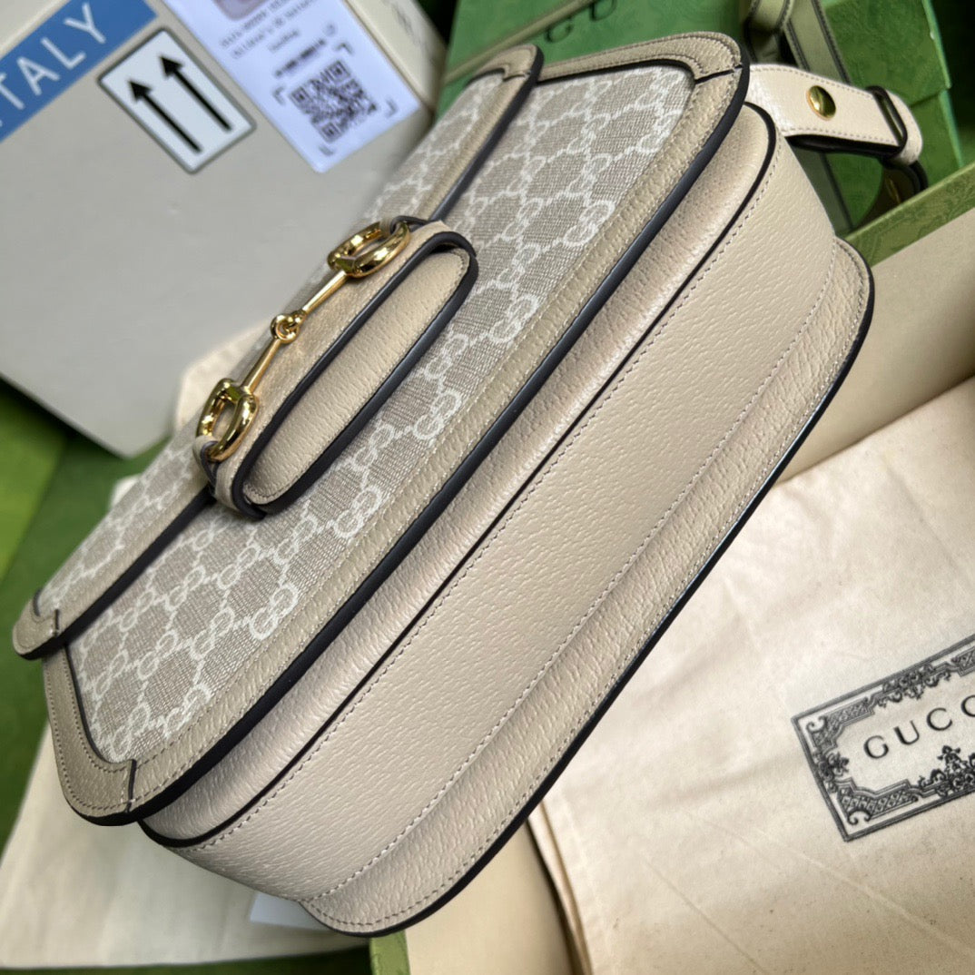 gg Horsebit 1955 gg Mini Bag Beige For Women, Women’s Bags 8.1in/21cm gg ‎‎658574 UULAG 9682