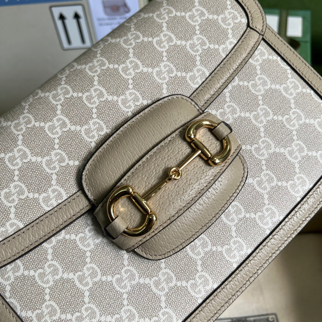gg Horsebit 1955 gg Mini Bag Beige For Women, Women’s Bags 8.1in/21cm gg ‎‎658574 UULAG 9682