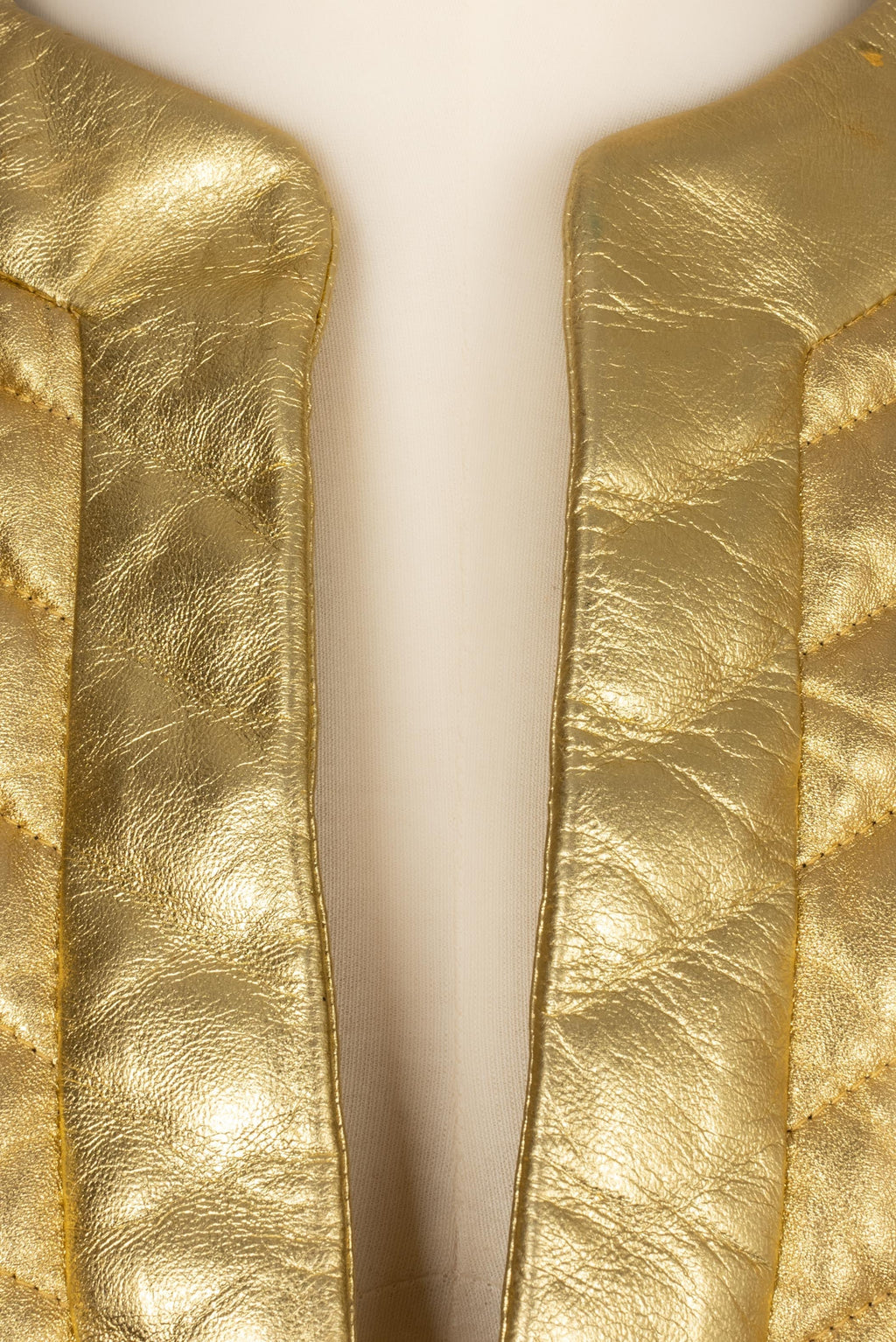 Veste en cuir dorÃƒÆ’Ã‚Â© Yves Saint Laurent