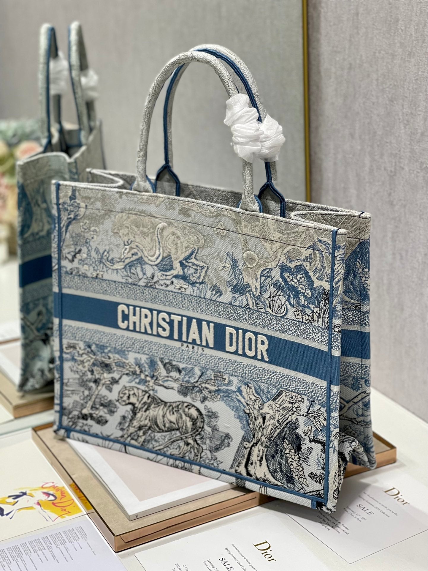 GLAMI Large Book Tote Bag Blue For Women 42cm/16in CD