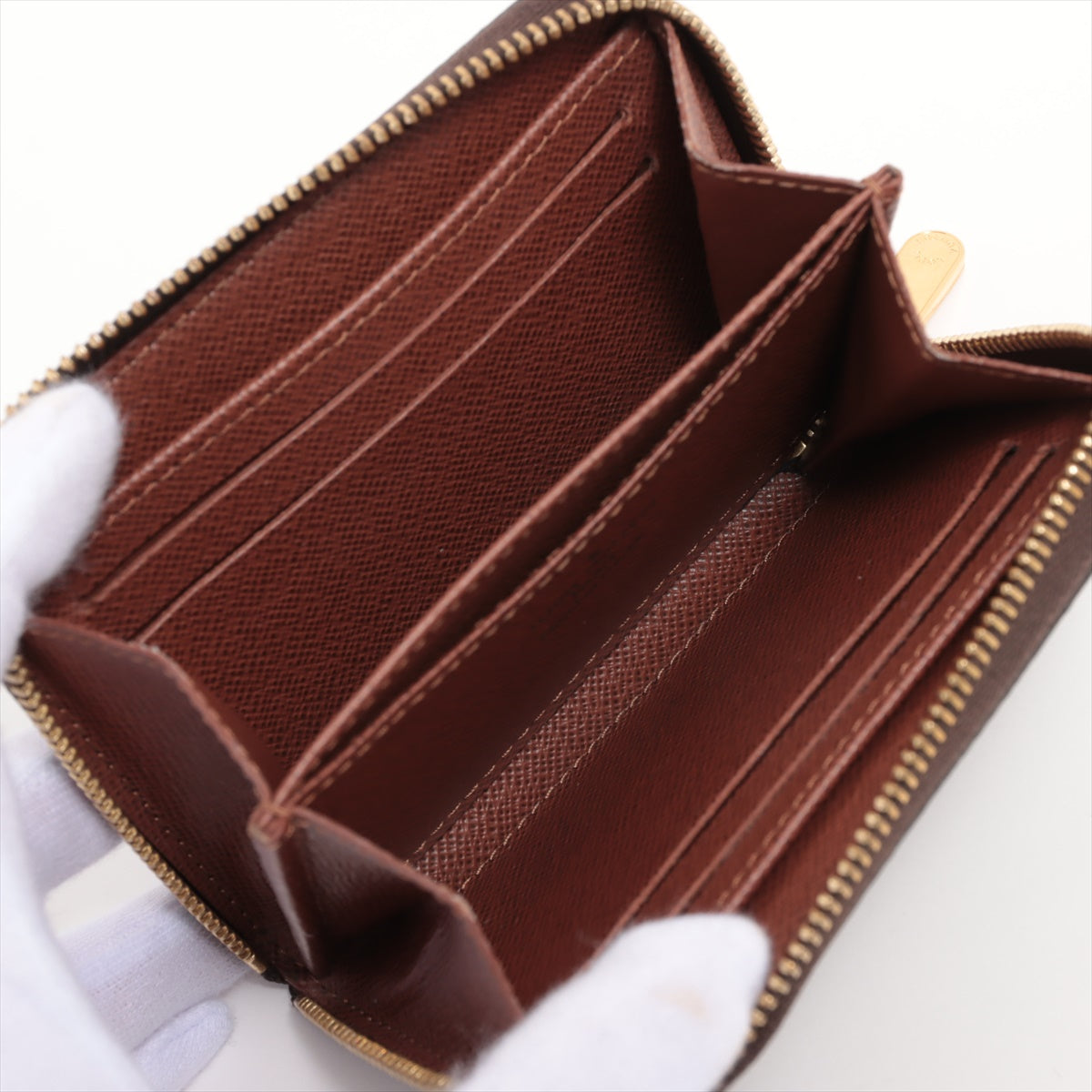 Louis Vuitton Monogram Zippyr Coin Pass M60067 Brown Coin Case