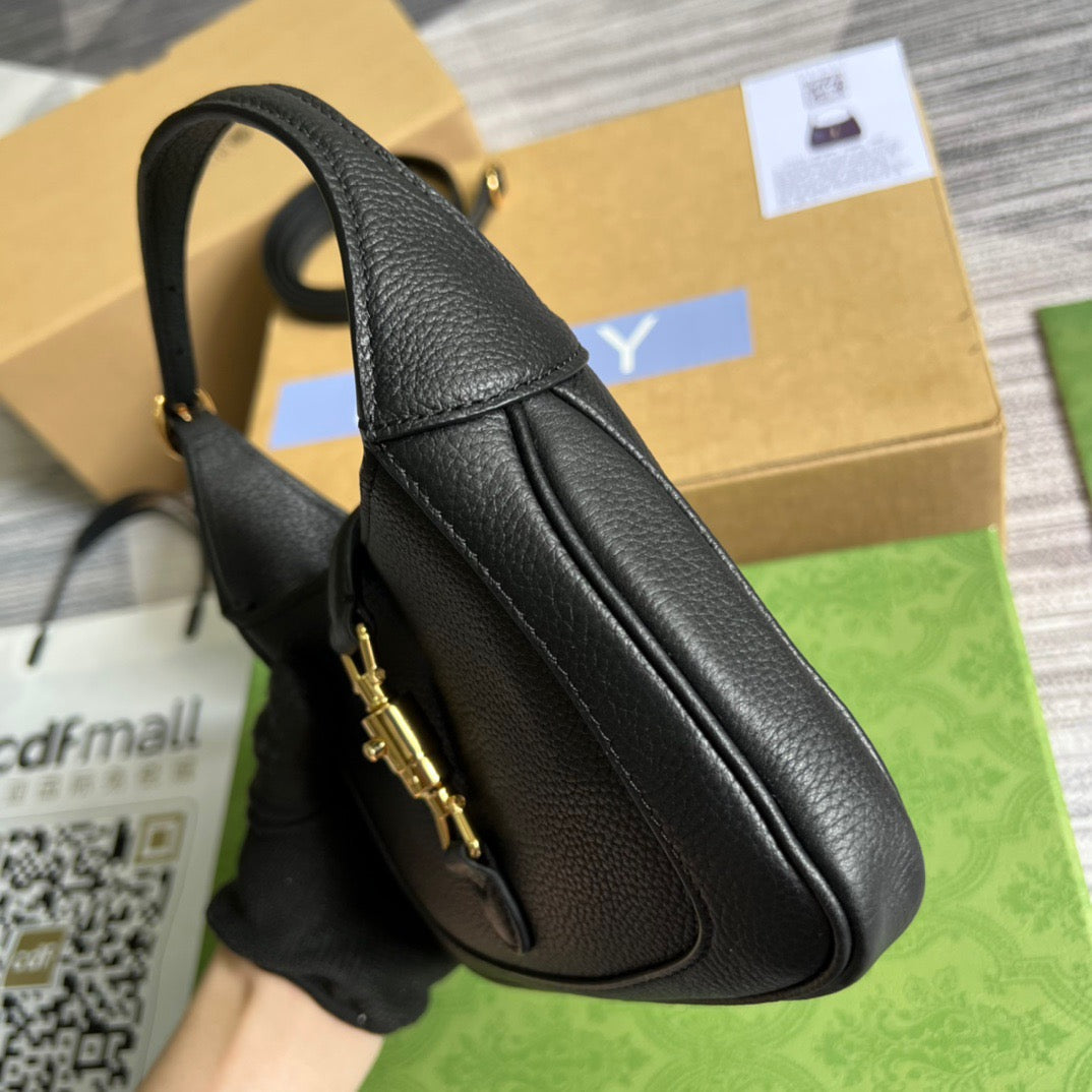 gg Jackie 1961 Mini Shoulder Bag Black For Women, Women’s Bags 7.5in/19cm gg ‎637091 10O0G 1000