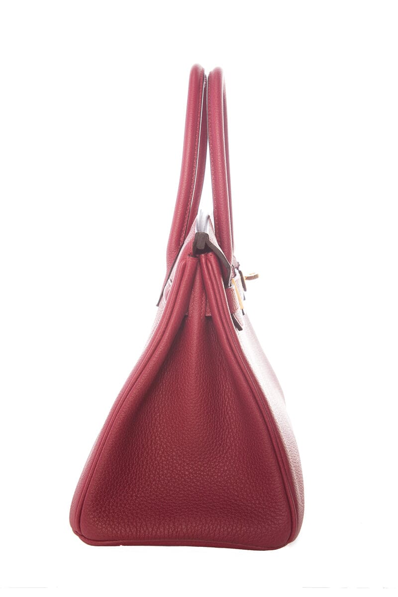 HermÃƒÆ’Ã‚Â¨s Birkin 30CM Togo Leather Rouge Handbag