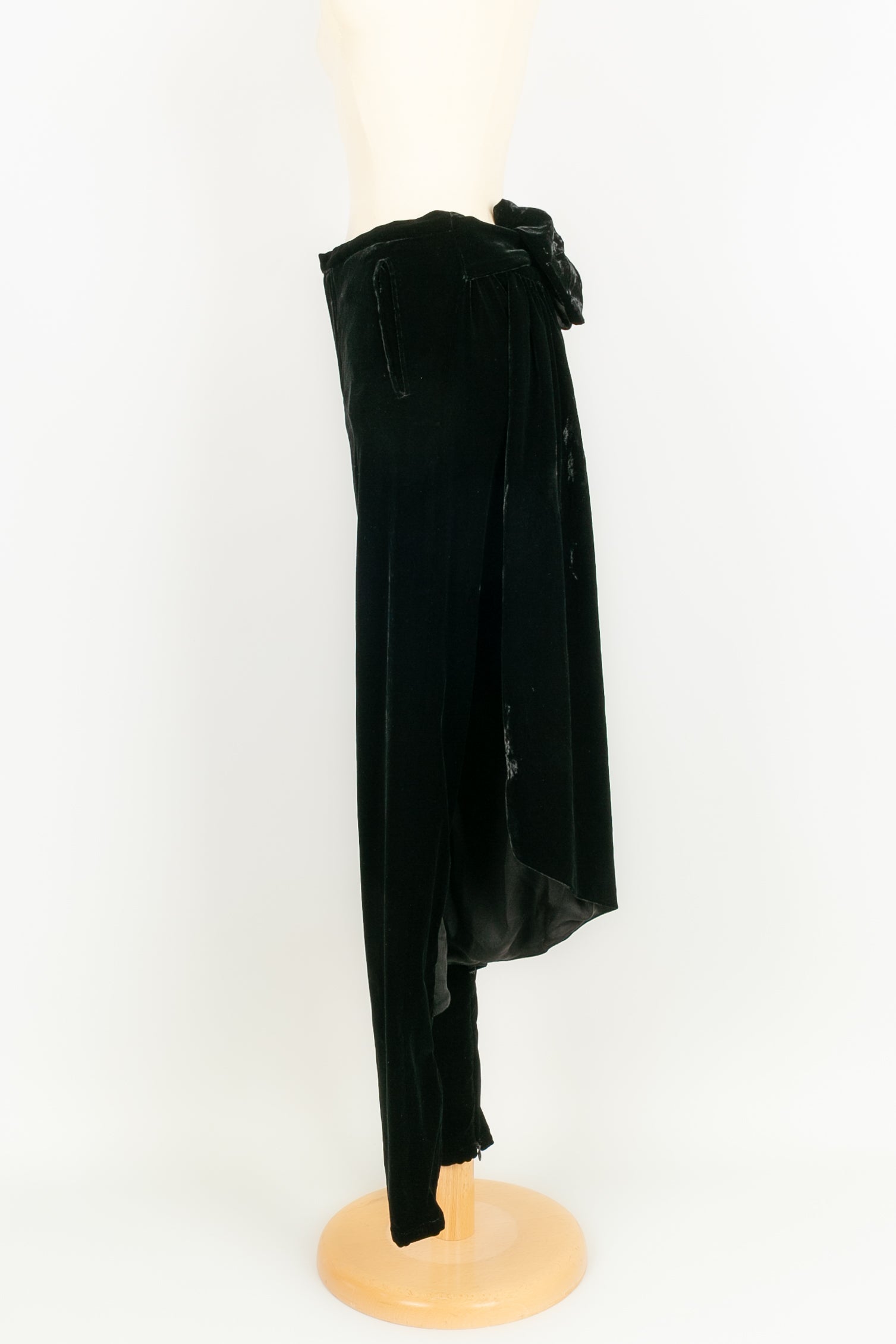 Pantalon pantacourt en velours Jean-Paul Gaultier