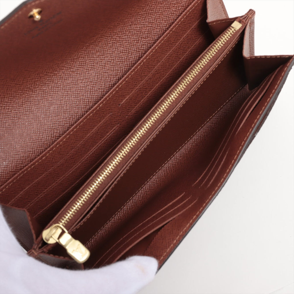 Louis Vuitton Monogram Portefoliosara M60531 Brown Long   Wallet