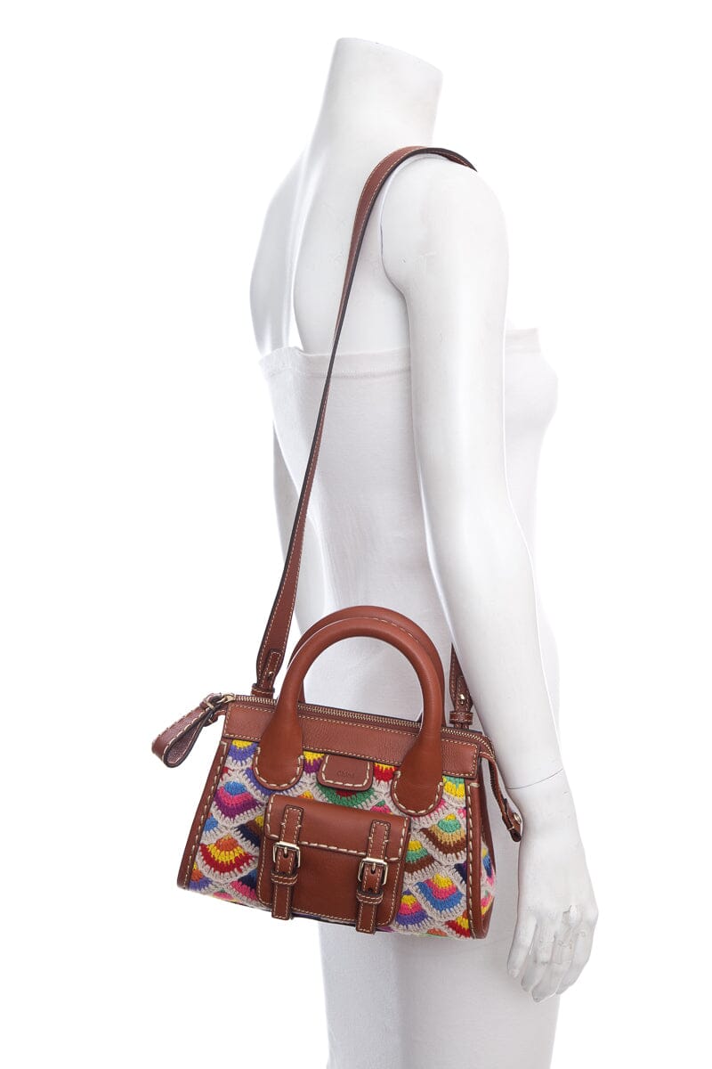 Chloe Multi Crochet & Leather Handbag