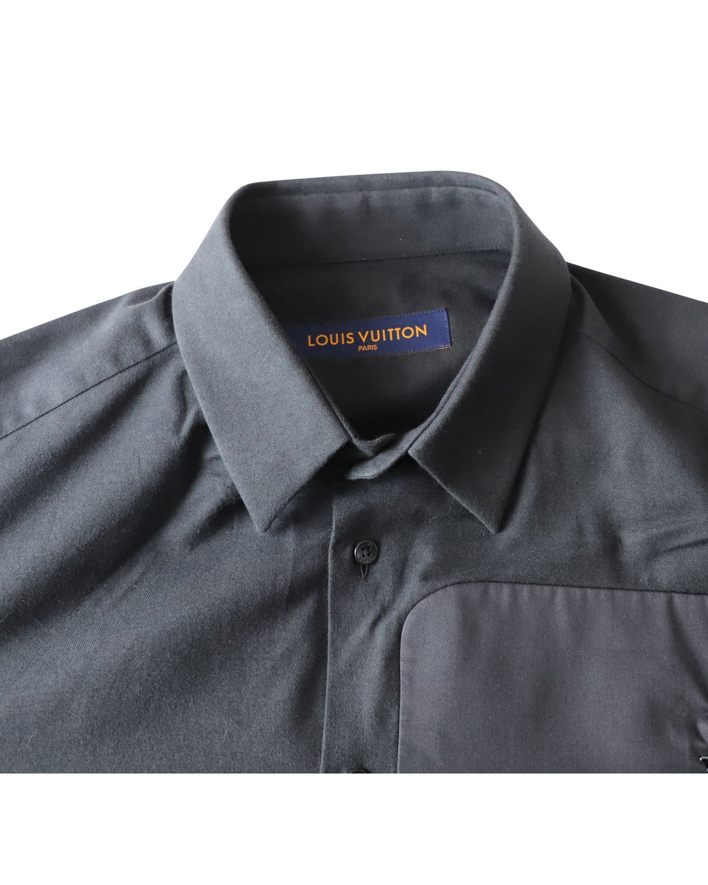 Louis Vuitton Zipper Detail Shirt in Black Cotton