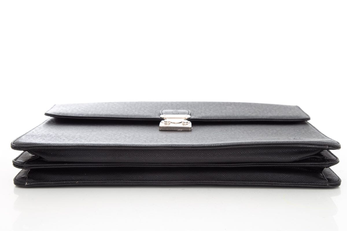 Louis Vuitton Black Taiga Porte-Documents Briefcase