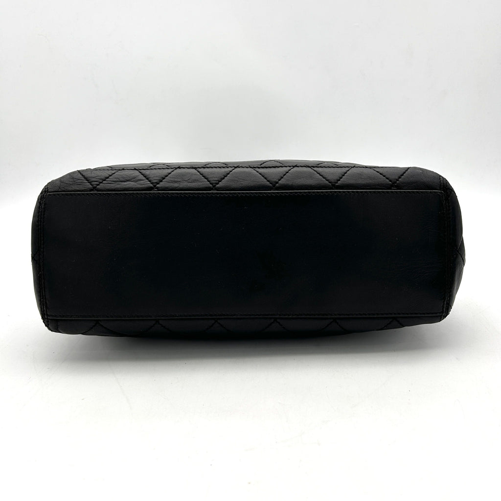 Chanel Vintage Quilted CC Pocket Tote - Black Totes, Handbags ch9993vf