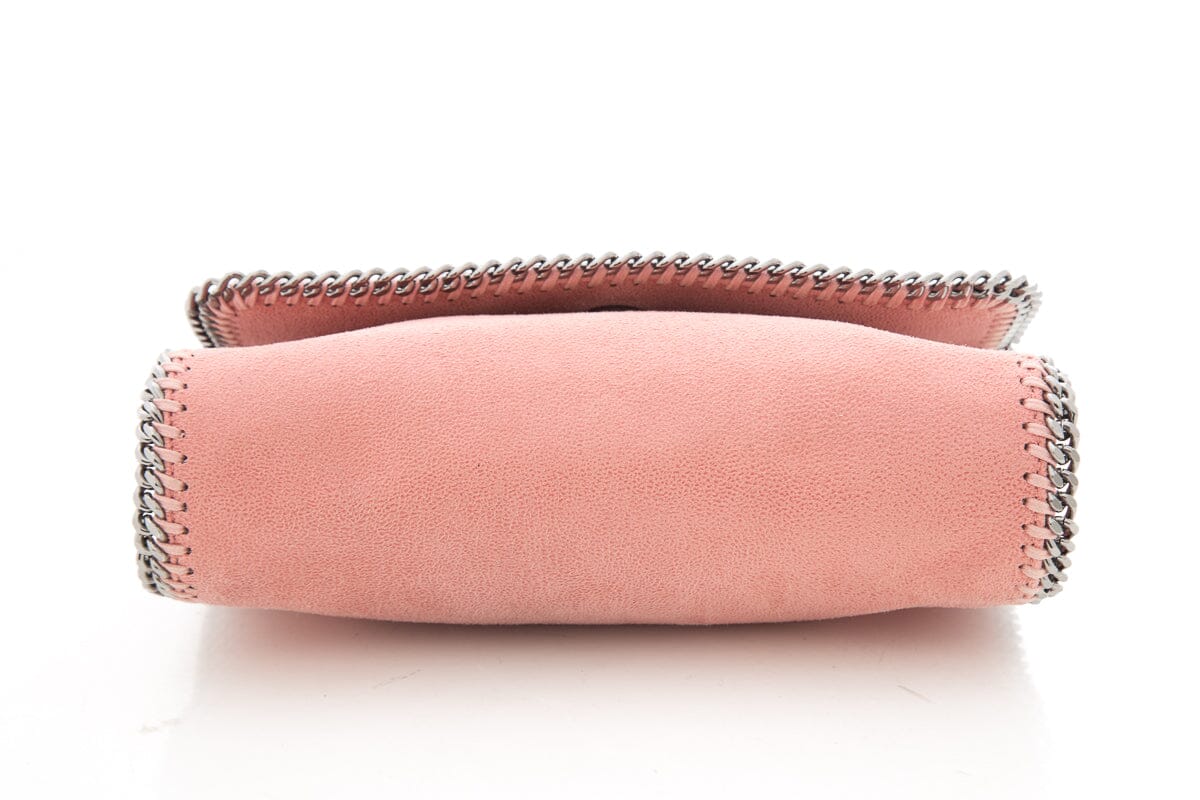 Stella McCartney Pink Chain Link Faux Suede Cross-Body