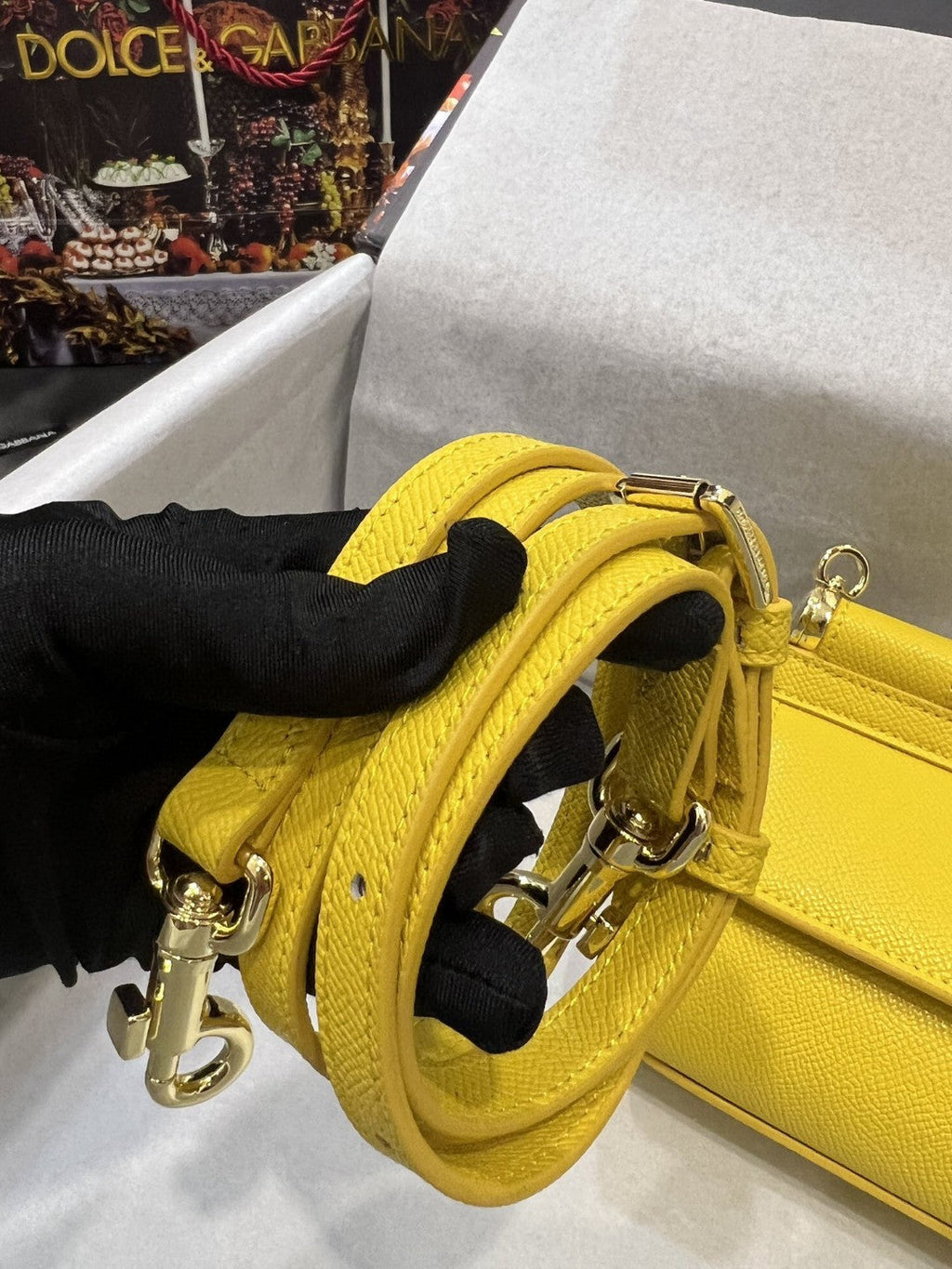 GLAMI Small Sicily Bag In Dauphine Yellow For Women 7.5in/19cm GLAMI