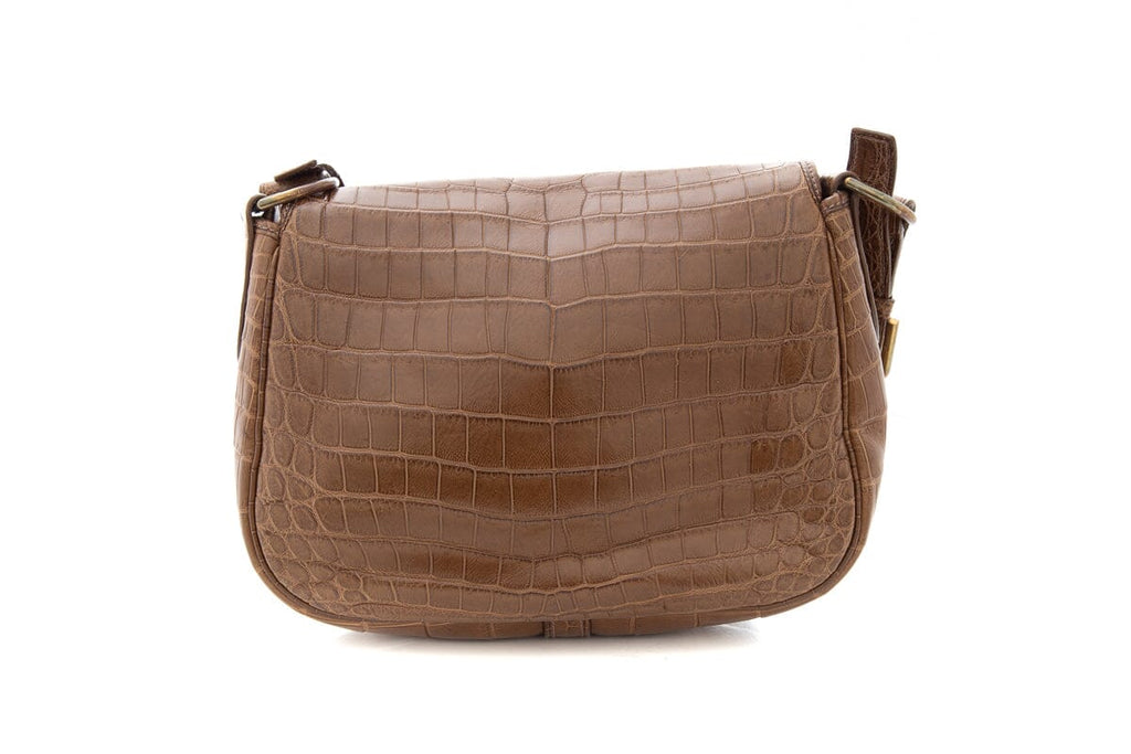 Ralph Lauren Brown Croc Handbag