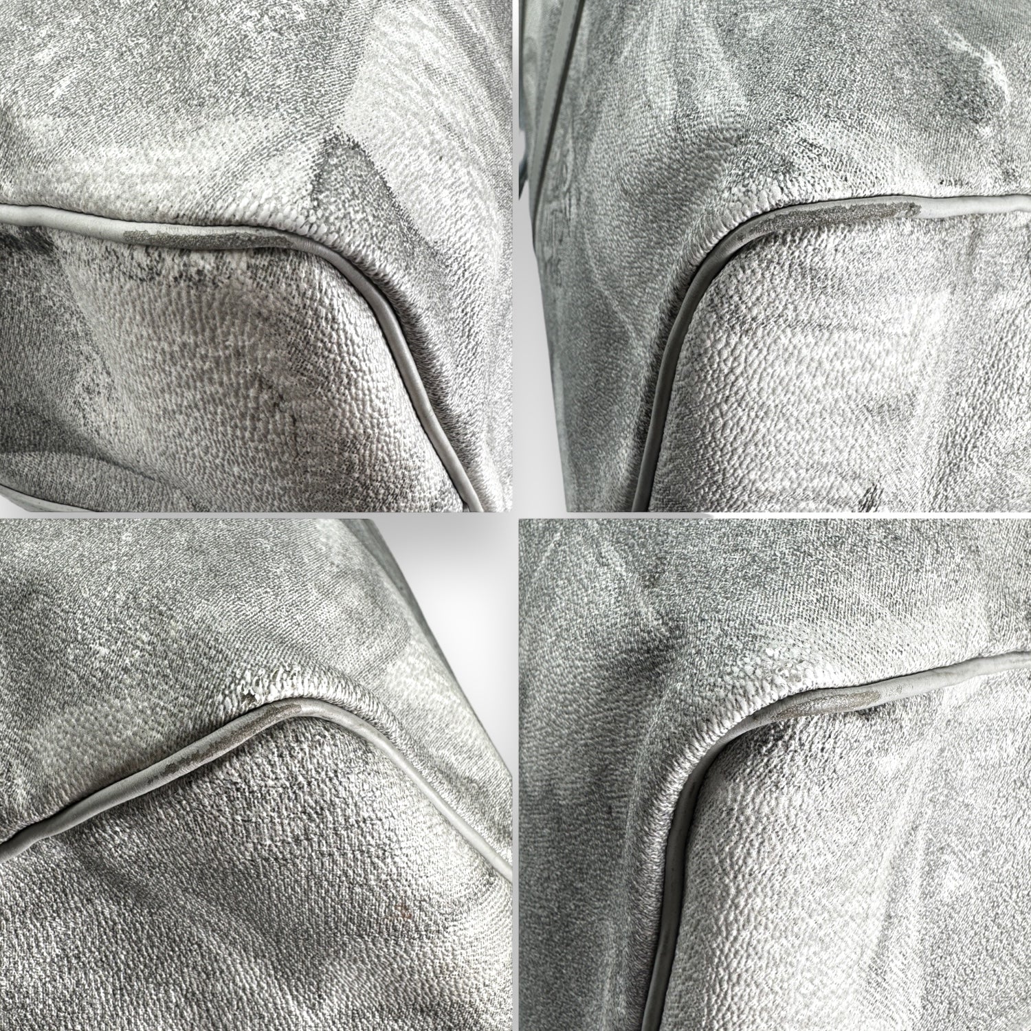 Louis Vuitton Damier Salt Bandouliere Keepall 50 Stone Grey