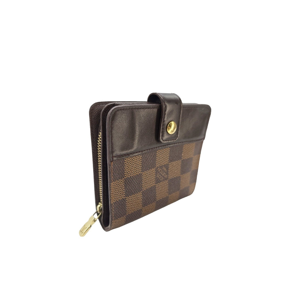 Louis Vuitton Vintage Damier Ebene Compact Zip Bifold Wallet