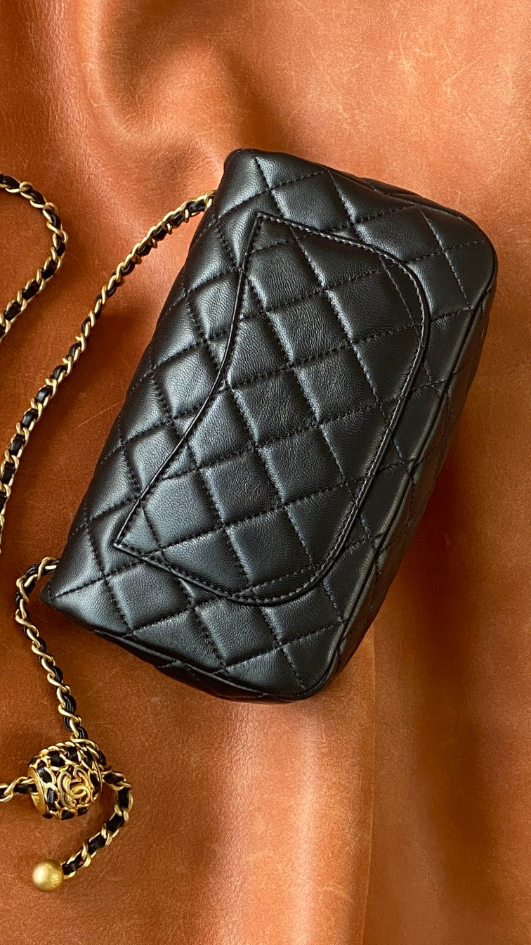 CHLMini Flap Bag Black For Women, Women’s Bags 7.9in/20cm