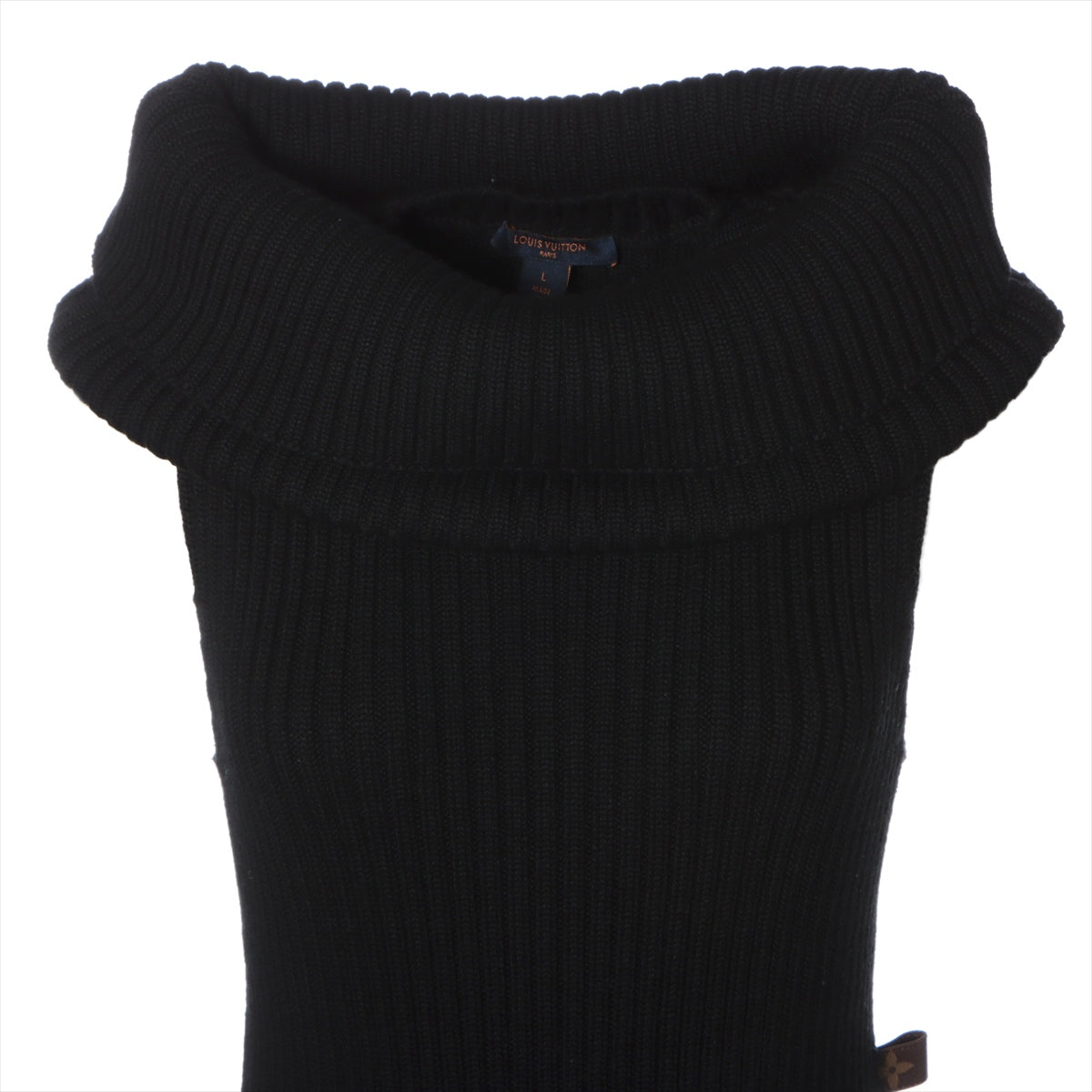Louis Vuitton 18AW Wool s One Earrings L  Black RW182W Nonerth Sleeve Sealed