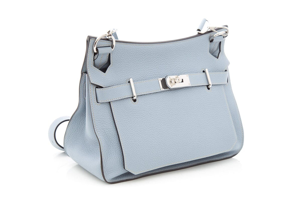 HermÃƒÆ’Ã‚Â¨s Jypsiere 28cm Clemence in Blue Jean Cross-Body
