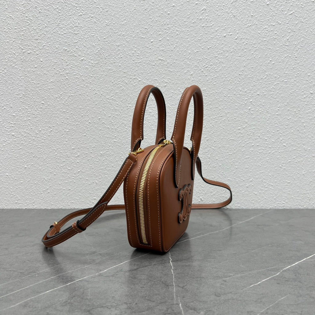GLAMI Mini Bowling Bag Tan For Women 8in/20cmÃƒâ€šÃ‚Â 