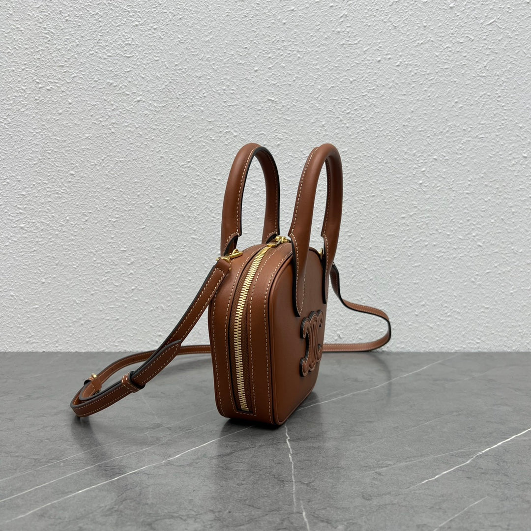 GLAMI Mini Bowling Bag Tan For Women 8in/20cmÃƒâ€šÃ‚Â 