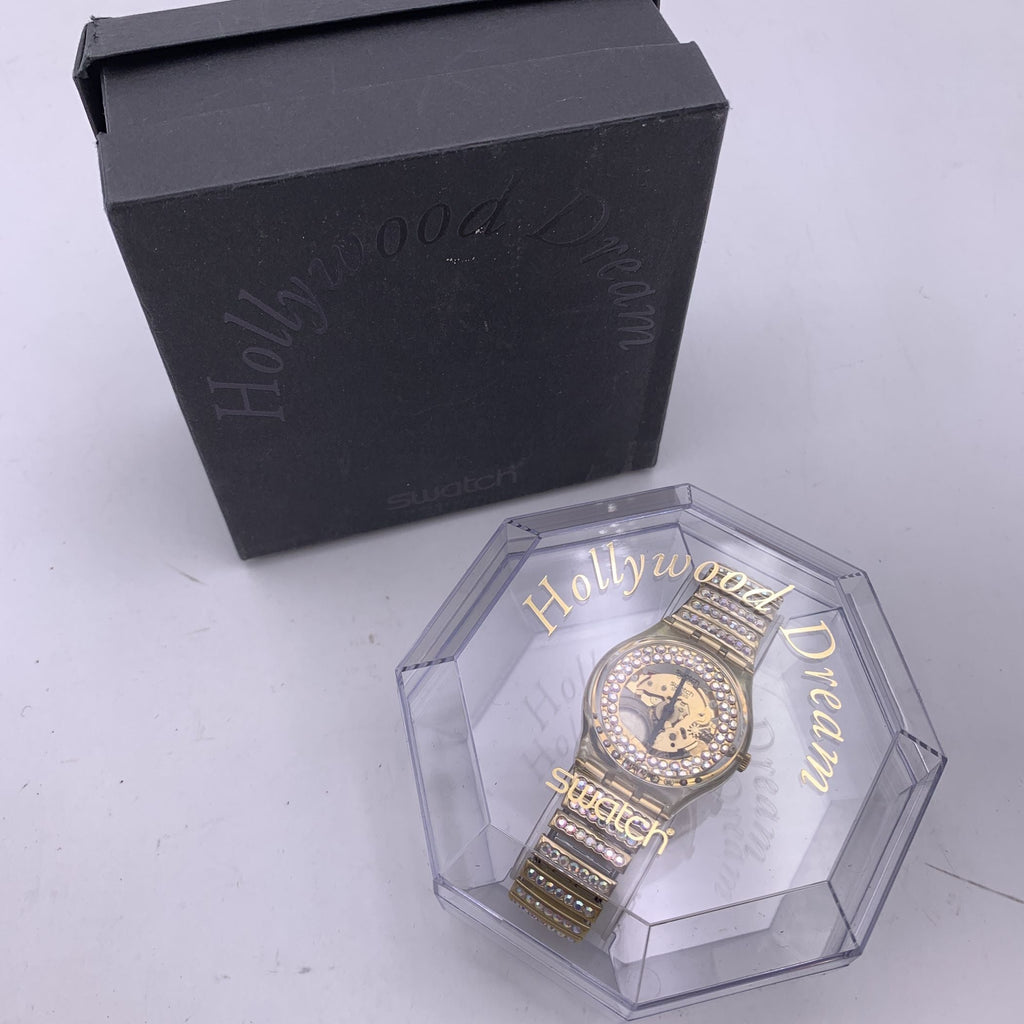 Swatch Special 1990 Hollywood Dream Gz116 Wrist Watch With Box