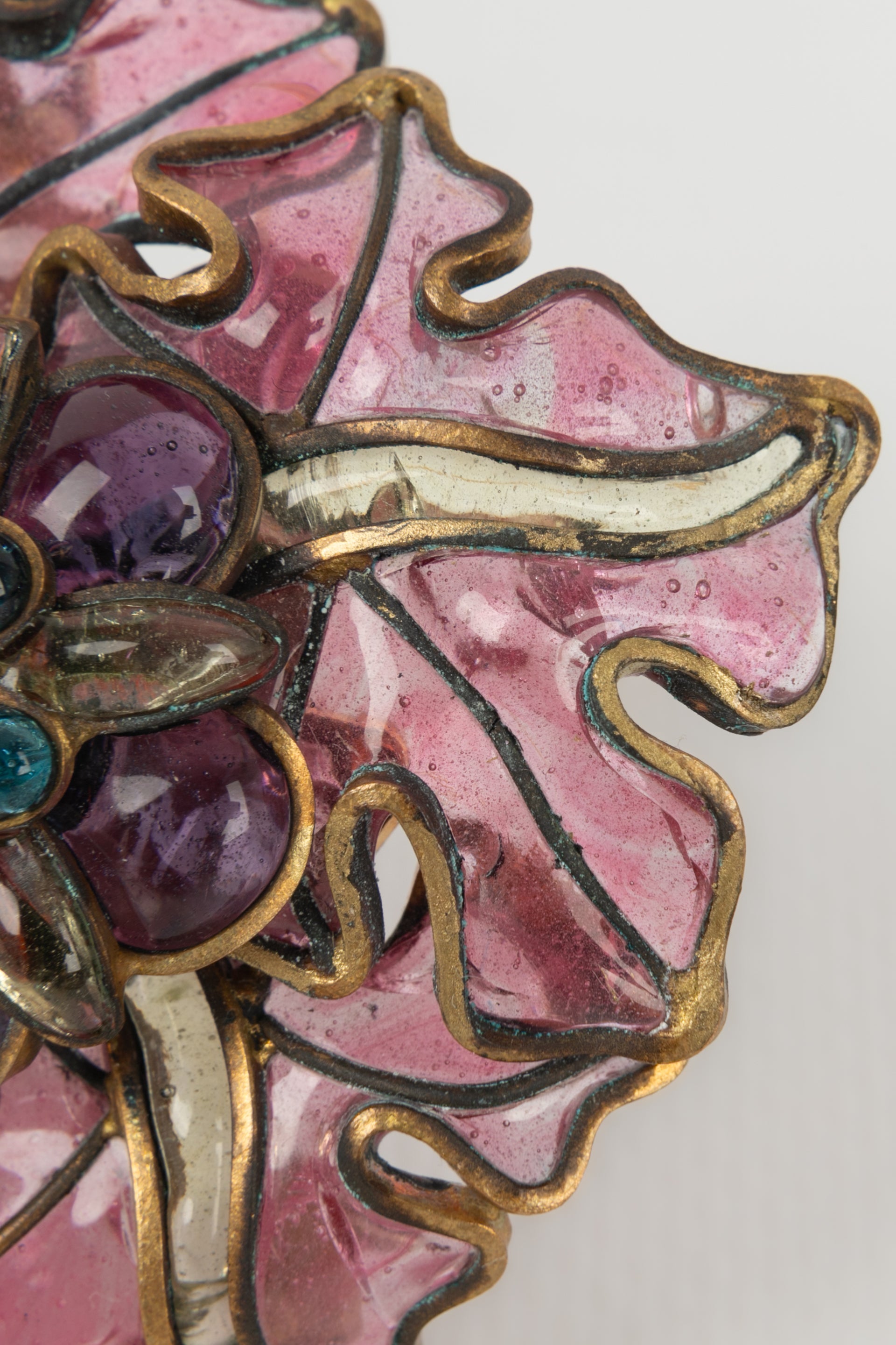 Broche en pÃƒÆ’Ã‚Â¢te de verre Chanel 1990s